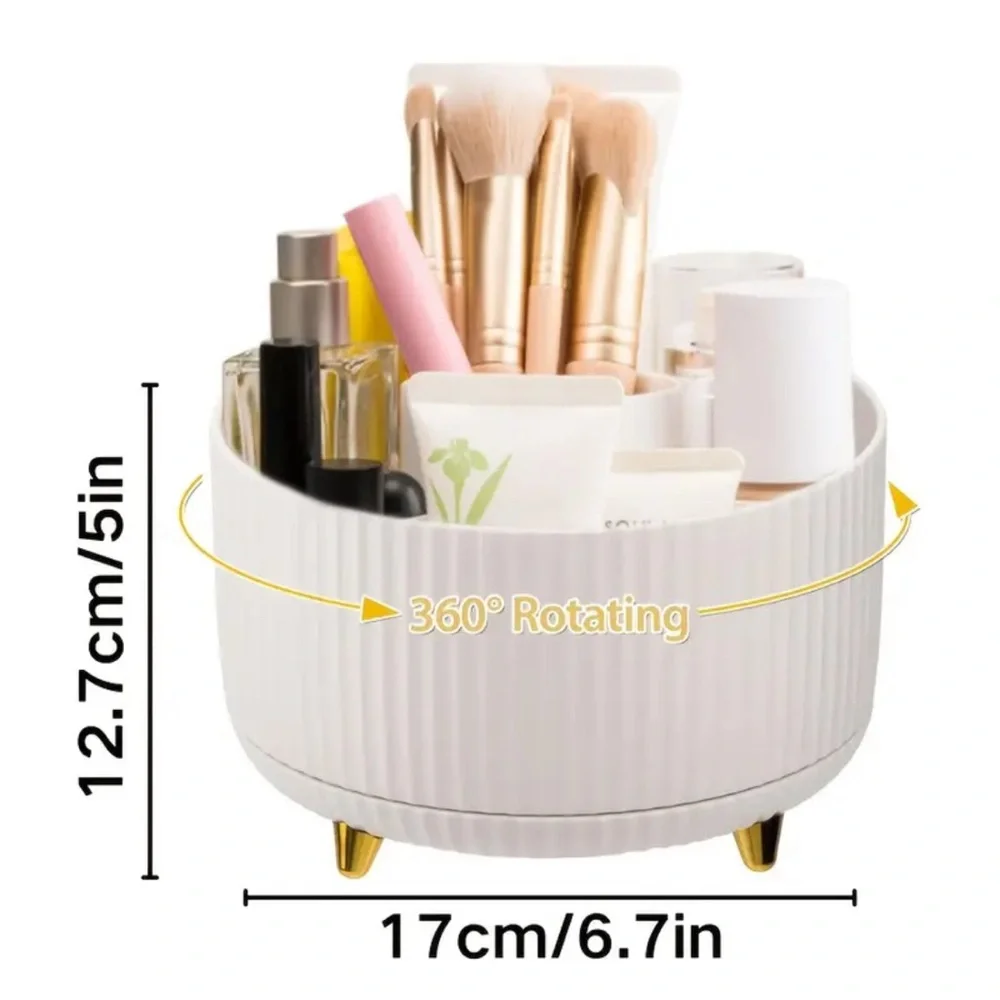360 Rotating Makeup Brush Organizer
